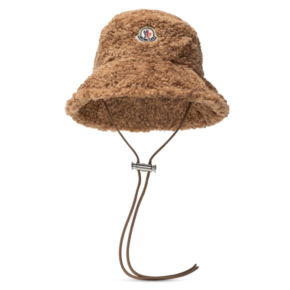 Moncler Toggle Ties Faux-shearling Bucket Hat - Picture 2 of 10